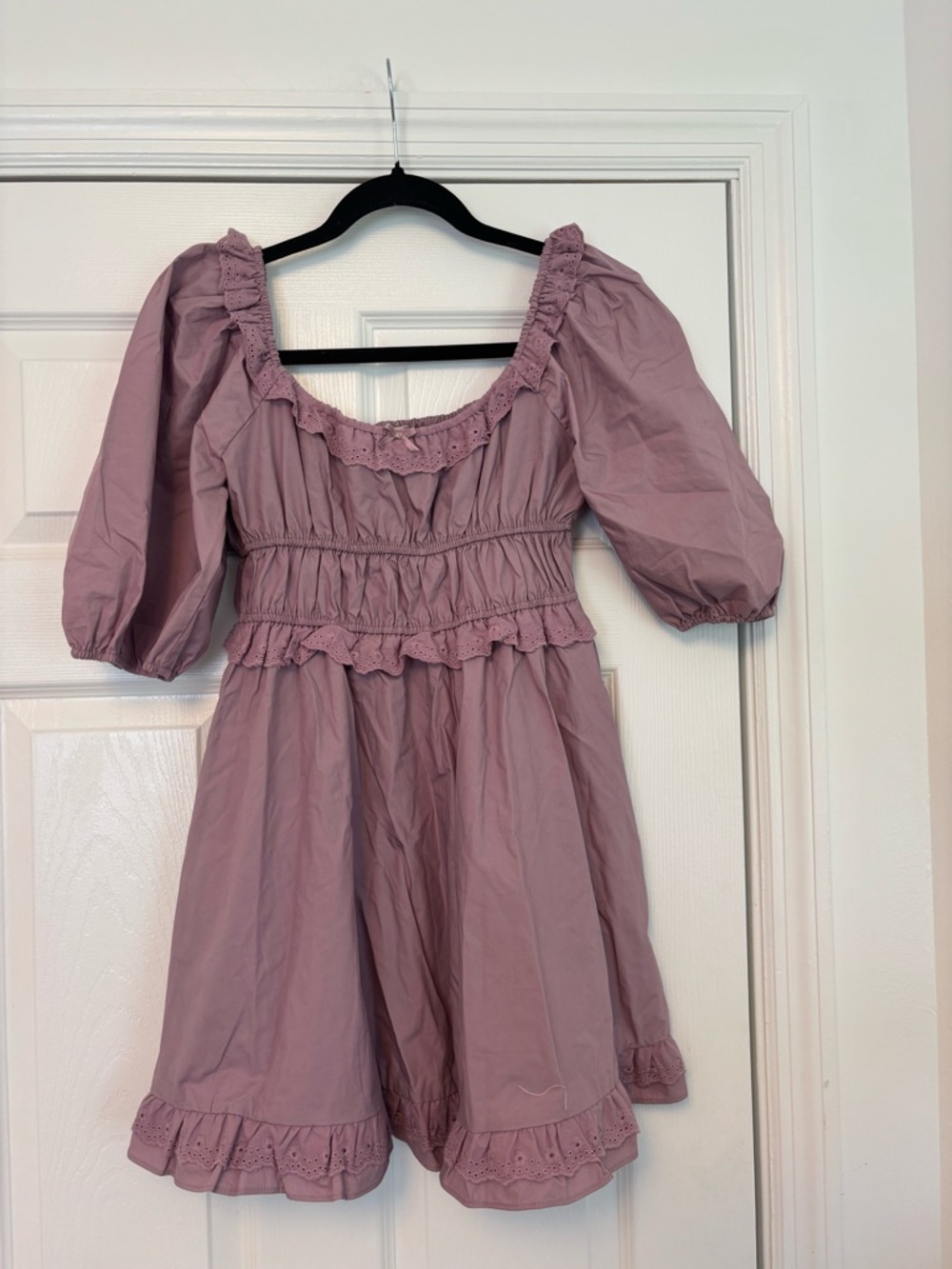 Altar’d State Melissa Ruffle Mini Dress Lavender Size M NWT - Picture 5 of 7